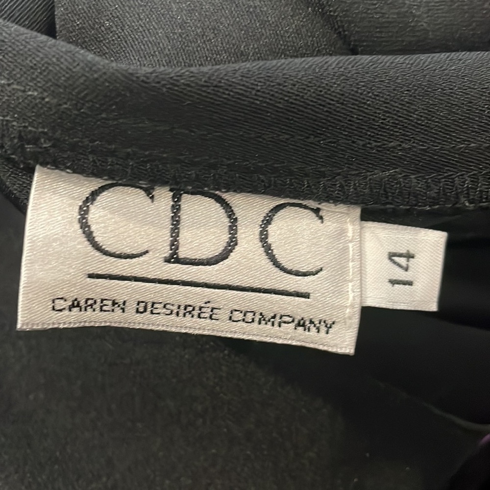 Long Black CAREN DESIREE COMPANY (CDC) Formal Dress, size 14 - Picture 6 of 6